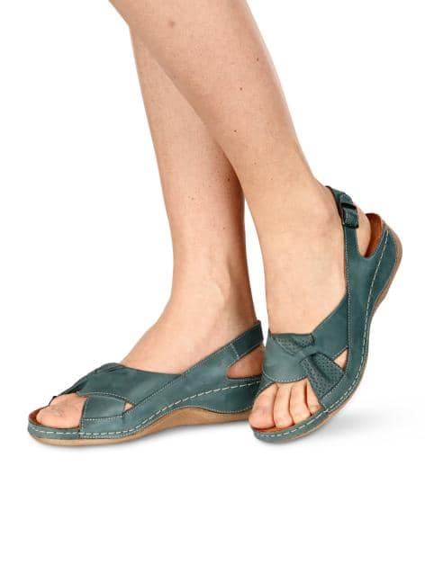 Sandale mit raffinierter Schlaufe Grün | 36 | G