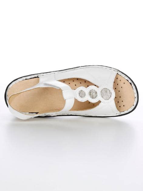Sandale mit verstellbarem Klettverschluss Weiß | 36 | H