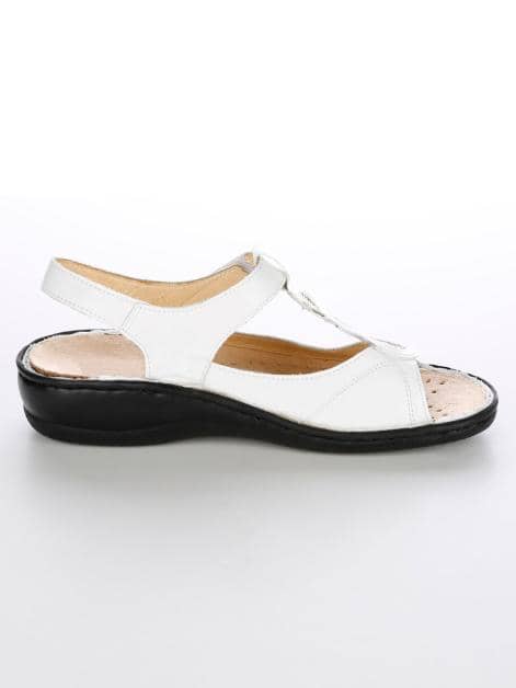 Sandale mit verstellbarem Klettverschluss Weiß | 36 | H